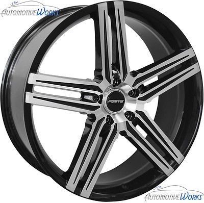 18x8 Forte Phantom 5x100 +40mm Black Mirror Wheels Rims Inch 18