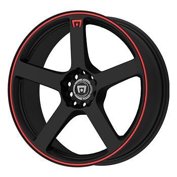 18x9 motegi mr116 matte black w red stripe rims time