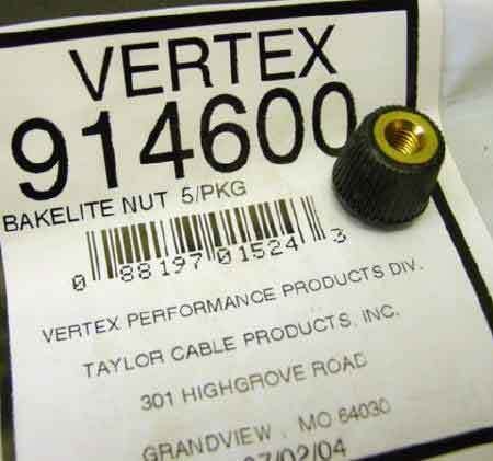 New Vertex magneto ground kill Black Bakelite thumb screw nut lost 