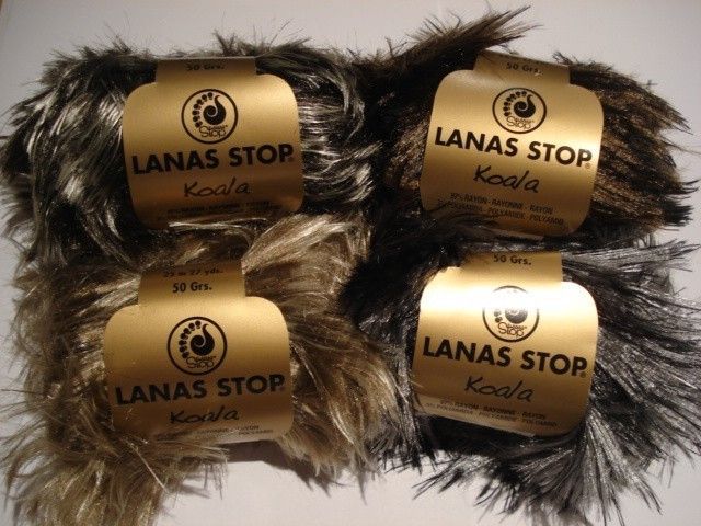 LANAS STOP KOALA FAUX FUR KNITTING YARN   BUY 2 BALLS GET FREE PATTERN 