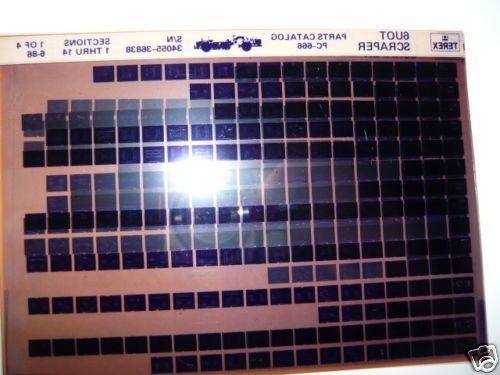 Terex Parts Manual 6UOT & 38SH Scraper Microfiche