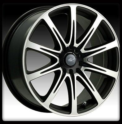 17X7.5 ICW RACING 209MB EURO 5X112 5X120 MERCEDES BMW BLACK MACHINED 