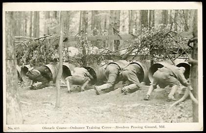 Vintage Postcard Aberdeen Proving Ground Obstacle Cours