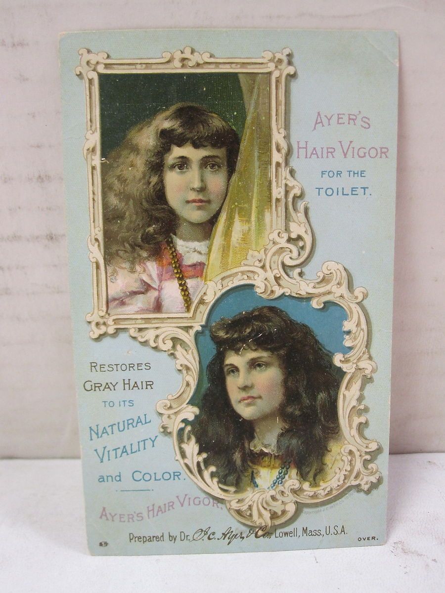 Vintage Ayers Hair Vigor Dr J C Ayer Co Lowell Massachusetts 