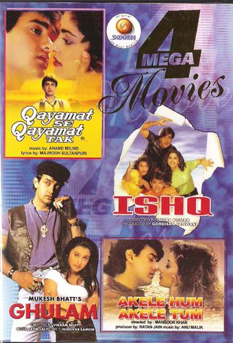 Hindi Indian 4 Movies Qayamat SE Qayamat Tak Ishq Ghulam Akele Hum 