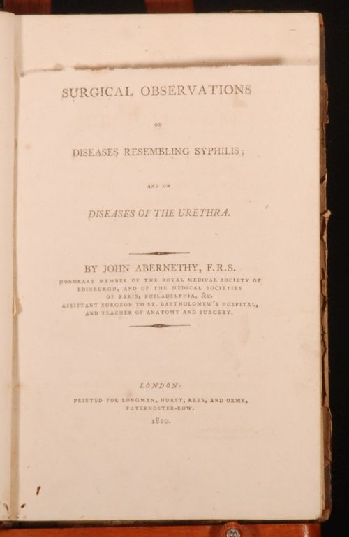 1811 Medical Surgical Observations John Abernethy First