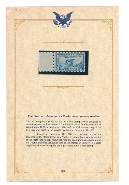 International Aeronautics Commemorative Stamp from 1928