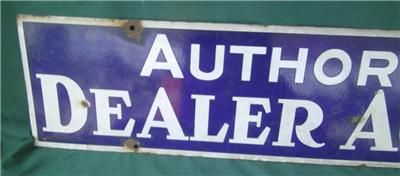 Antique Authorized Dealer Agency Porcelain Sign Ford Car Dealership 