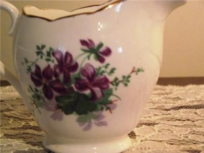 vintage adderley cream sugar purple violets