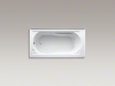 Kohler Devonshire 5 ft 60x32 Alcove Whirlpool Tub Almond LH Drain 