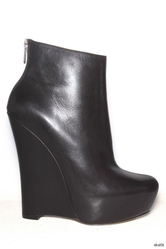 New $695 Alejandro Ingelmo Crosby Zipper Platforms Wedges Ankle Boots 