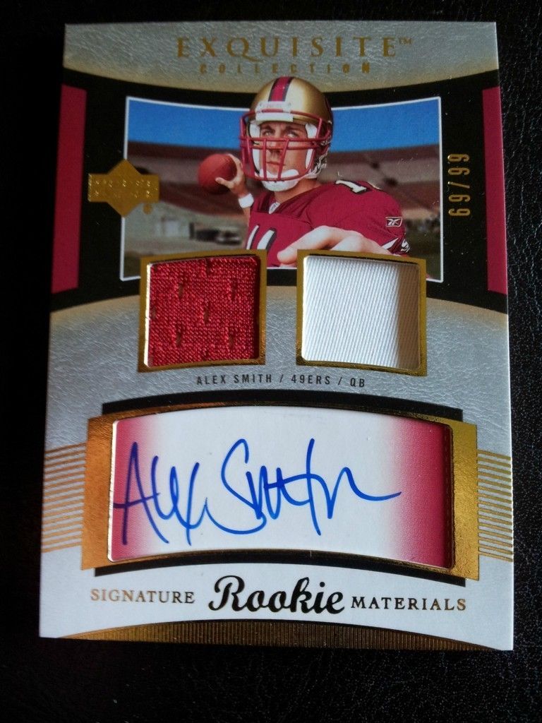 Alex Smith 2005 Exquisite RC Rookie Auto Patch 66 99 VERY RARE Beckett 