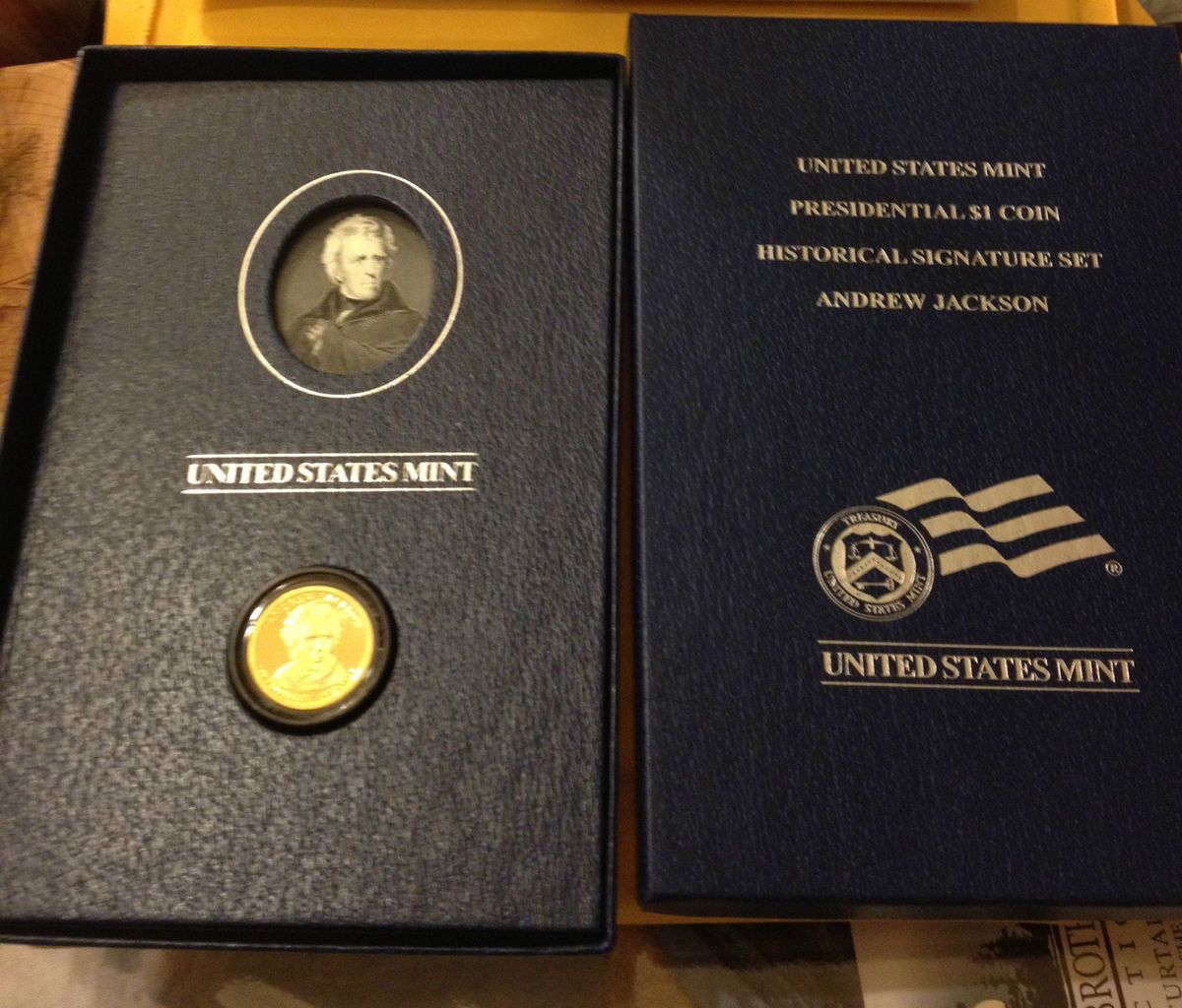 2008 Andrew Jackson proof presidential historical signature dollar 