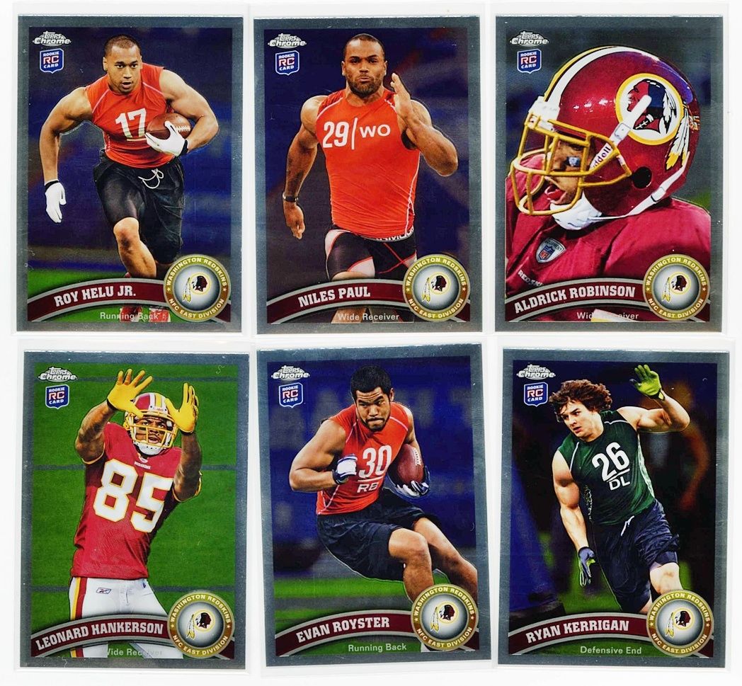 Redskins 2011 Topps Chrome RC LOT (9) Superlative Hankerson Kerrigan 