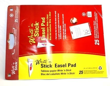 Adams Write N Stick Easel Pad 20 x 23 inch 25 Sheets White