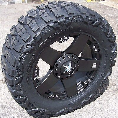   ROCKSTAR WHEELS 37 NITTO MUD GRAPPLER CHEVY GMC SIERRA 1500 FORD F150