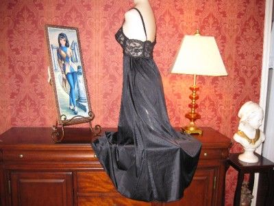 Vtg Olga RARE All Lace Bodice Nylon Nightgown Gown Negligee Lingerie 