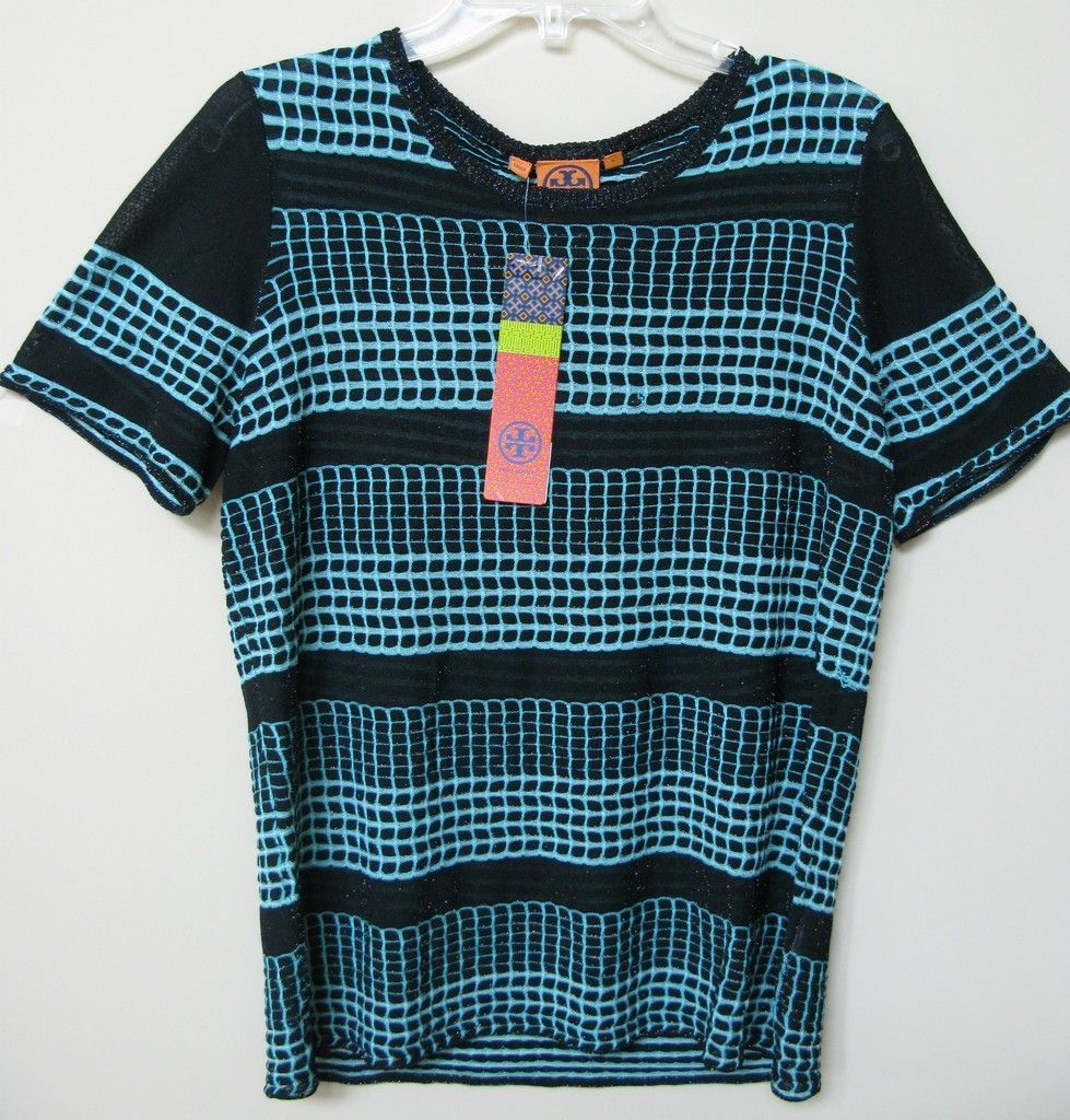 new tory burch short sleeve zinga top l