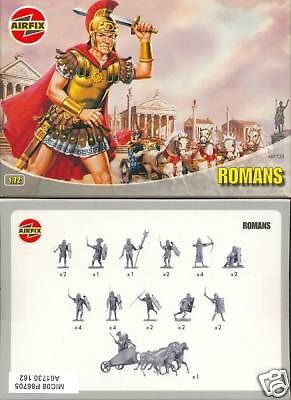 AIRFIX 01730. ROMANS. (& CHARIOT) 1/72 SCALE ROMAN PLASTIC FIGURES