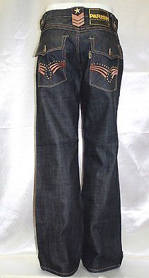 parish dark blue brown jeans