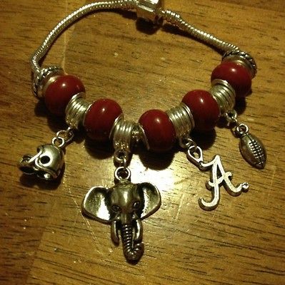 alabama crimson tide charm bracelet  13 00