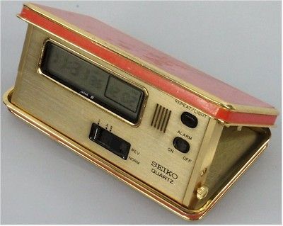 vintage pocket seiko travel lcd alarm clock free ship time