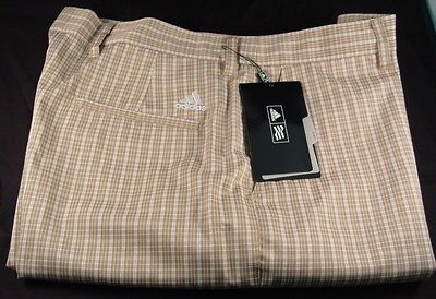 Adidas ClimaLite Mens Plaid Shorts Size 36 NEW $65 Retail