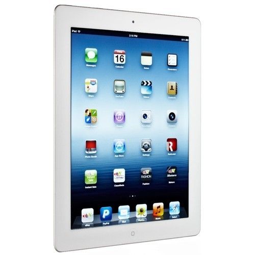 Apple iPad 2 64GB Wi Fi 3G Verizon White w APPLE EARPODS EXCELLENT 