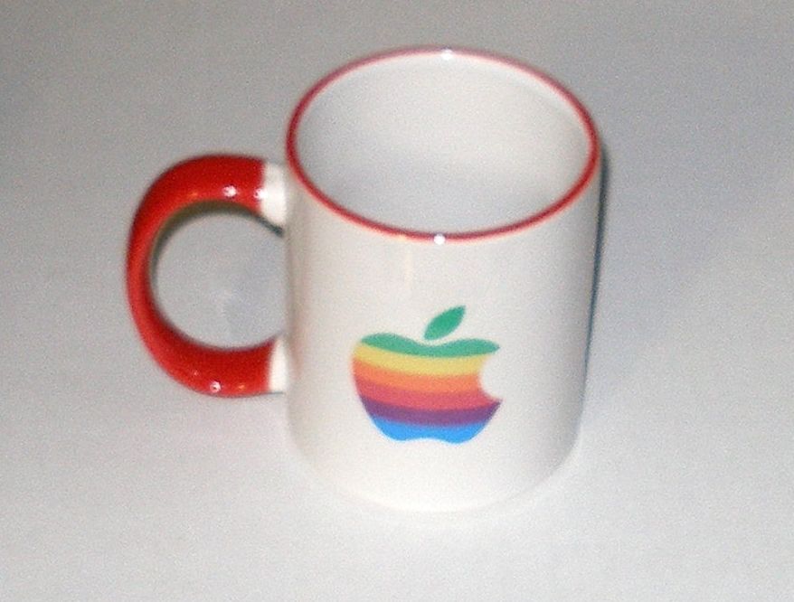 Apple Computer Apple Rainbow Logo Merry Christmas Mug New