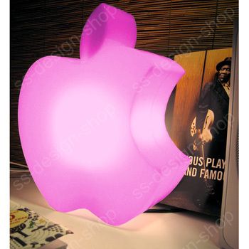 Pink Bitten Apple Computer Laptop Desk Lamp Funky Mac Deco Night Light 
