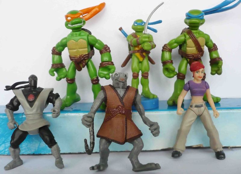 PC TMNT Splinter April ONeil Foot Soldier Figure J8