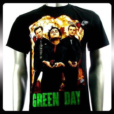 Green Day Billie Joe Alternative Rock Band T shirt Sz L Punk Men