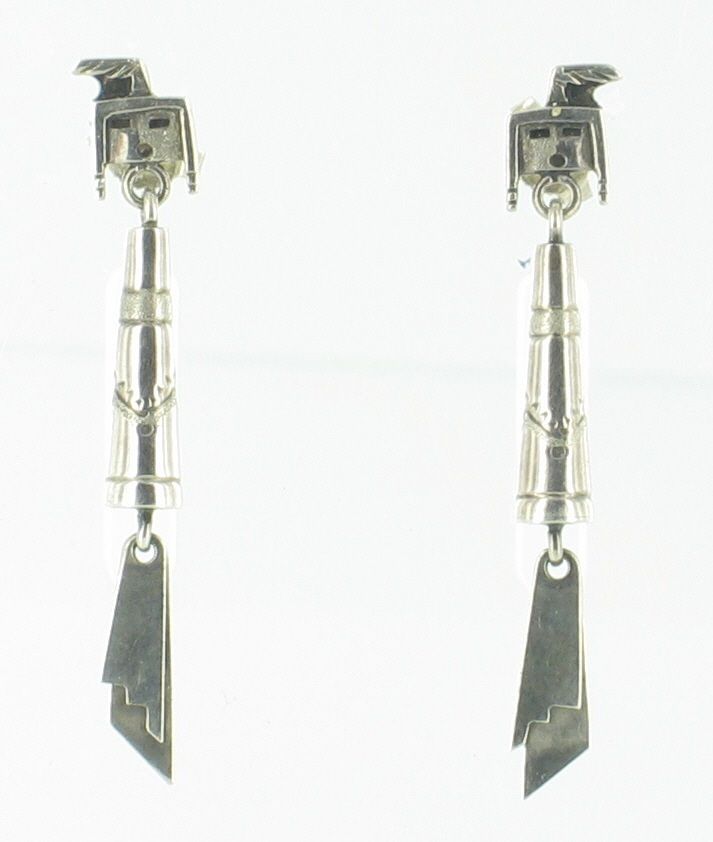 vintage sterling south west angle earrings sedona be sure to