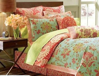 amy butler sari bloom full queen duvet organic new 400tc