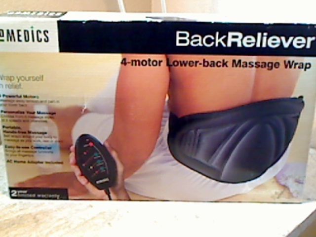 New HoMedics Back Reliever 4 Motor Lower Back Massage Wrap BR 1