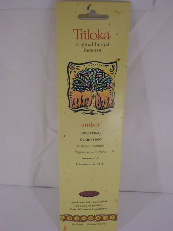 Triloka Original Herbal Amber Incense Sticks   Sweet with Note of 