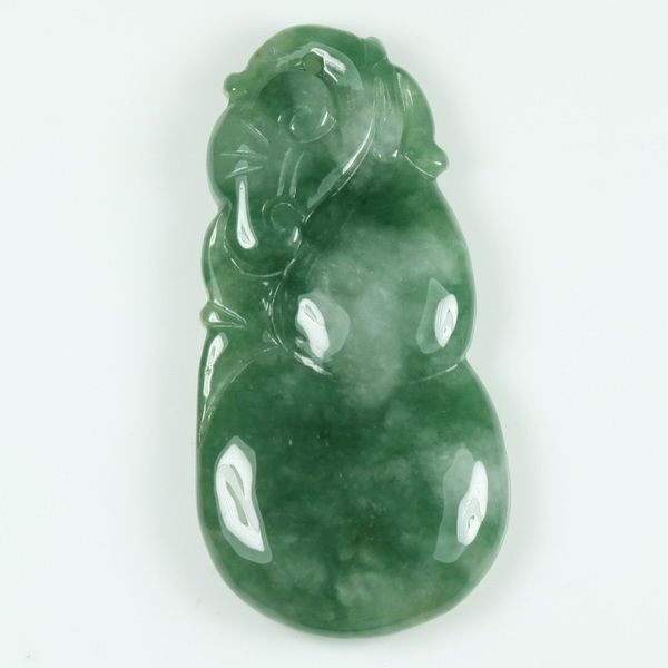 Artistic Gourd Green Pendant 100 Grade A Jade Jadeite