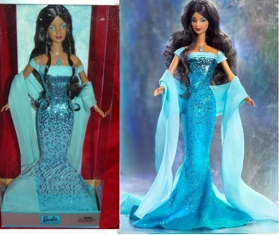 BARBIE BIRTHSTONE DECEMBER TURQUOISE DOLL MATTEL NEW NRFB MINT