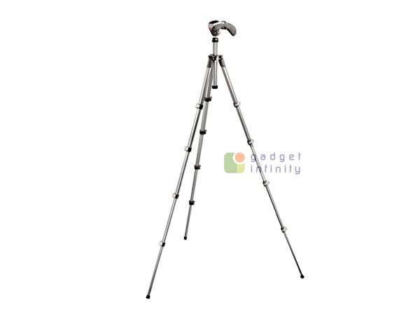 Manfrotto Light Aluminum Compact Photo Movie Tripod Kit Grey MKC3 H02