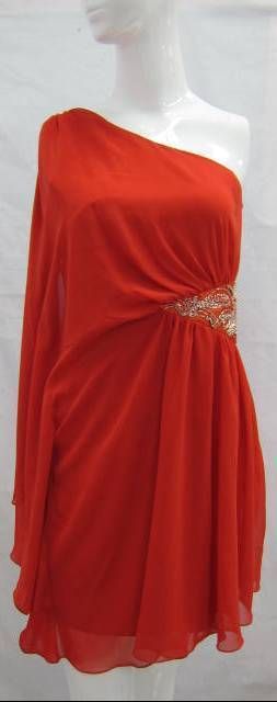 Darlin One Shoulder Beaded Dress Size 3 4