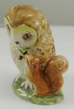 Beatrix Potter Figurine Old Mr Brown Owl Squirrel BP 2