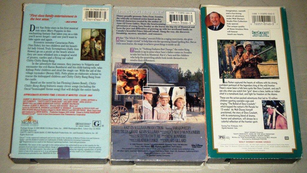 Chitty Chitty Bang Bang Tales from Avonlea Davy Crockett 3 VHS Movie 