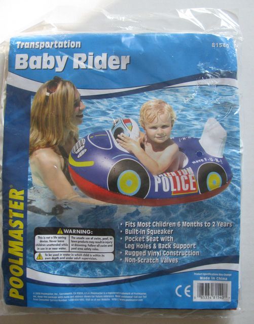 Baby Rider Float Poolmaster Police Car Pool Raft 6M 2Y