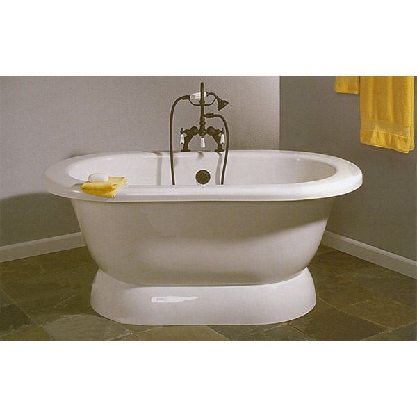 Strom Plumbing 60 Sonoma Acrylic Dual Tub on Pedestal