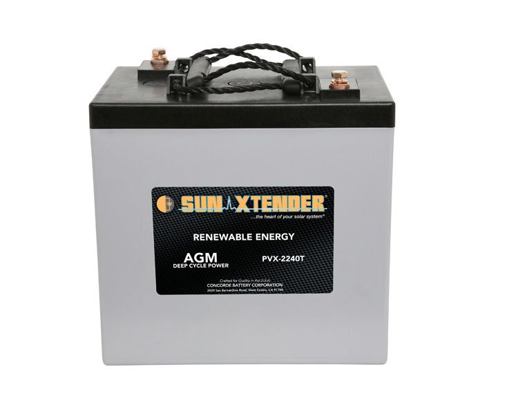 Battery 6V Sunxtender Golf Cart PVX 2240T 224AH AGM