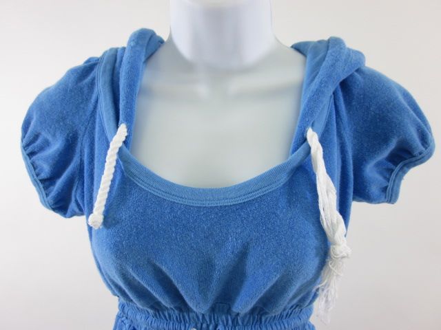 you are bidding on a rebecca beeson blue terry cloth cover up dress in 