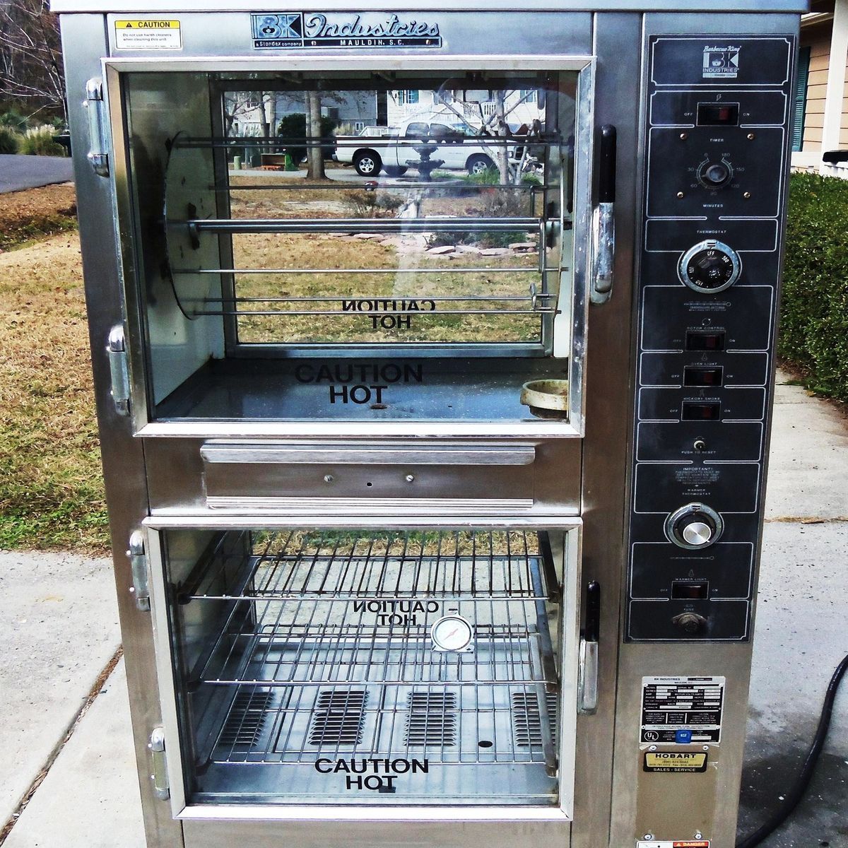 ROTISSERIE CHICKEN CONVECTION OVEN ELECTRIC BBQ TURKEY SPIT WARMER 