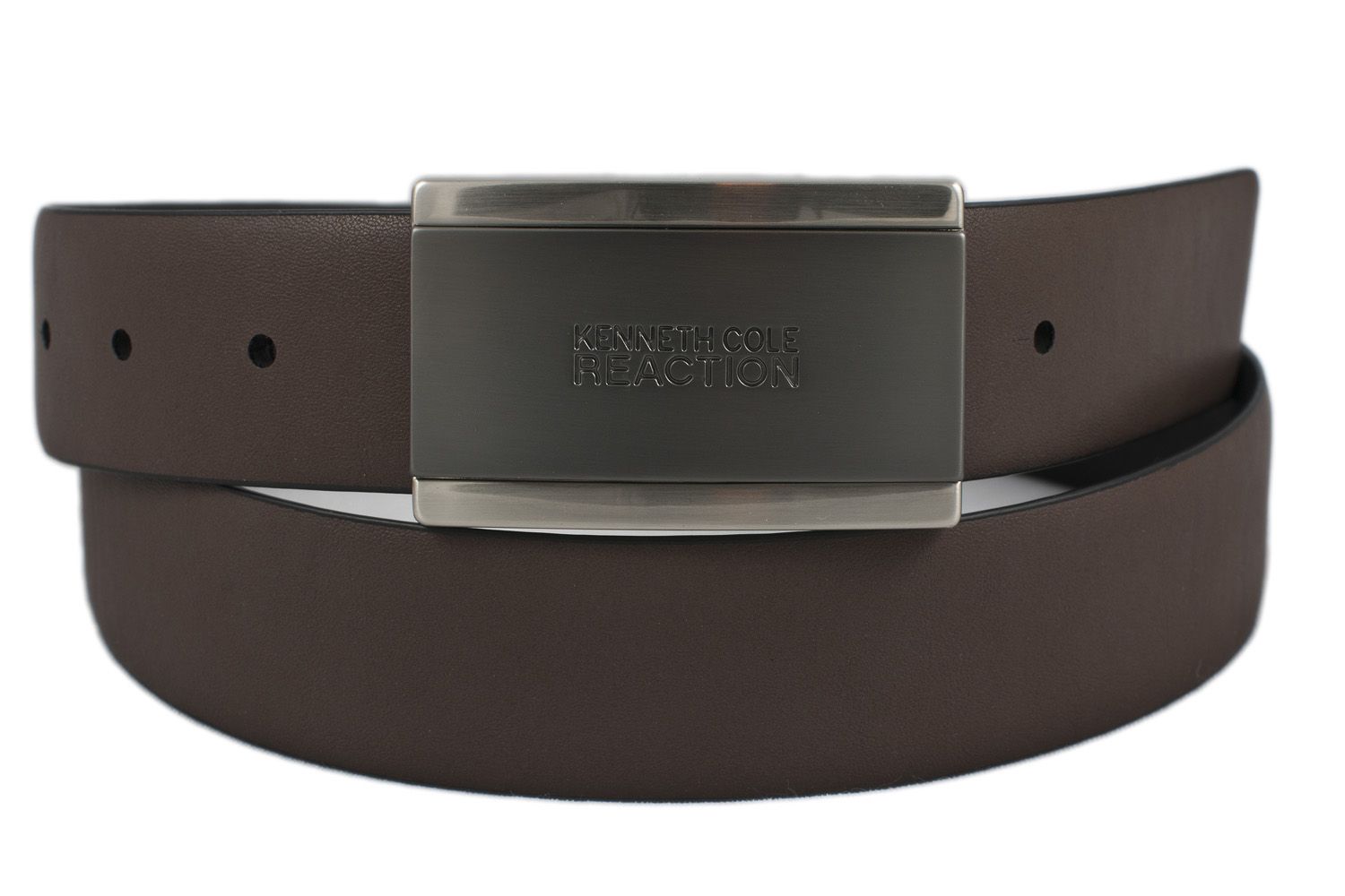 Kenneth Cole Mens Black Brown Reversible Leather Belt Size 38 New w 