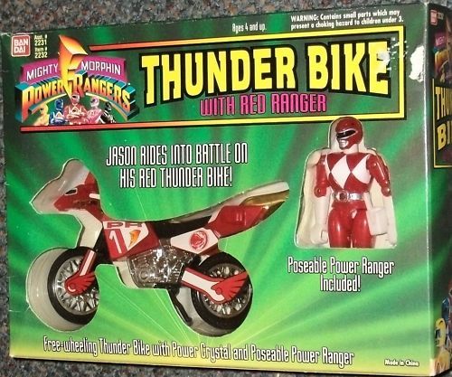 Power Rangers Red Thunder Bike with Red Ranger Jason