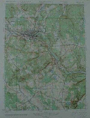 1948 Topo Map Willimantic Windham Lebanon Connecticut